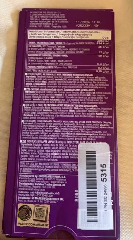 Photo of free Chocolate with sweeteners&no sugar (edgbaston B16) #2
