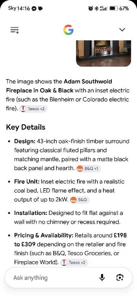 Photo of free Fan heated fire with surround (Milnthorpe LA7) #4