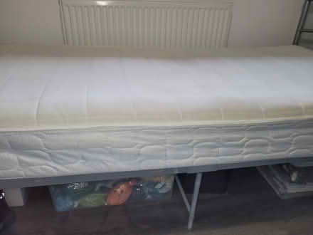 Photo of free Single metal bed frame and mattress (Bn265lx) #2