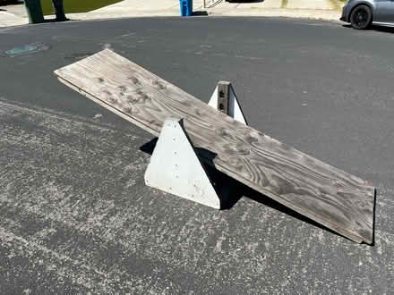 Photo of free wooden seesaw for bikes (Lawrence/ El Camino Real) #3