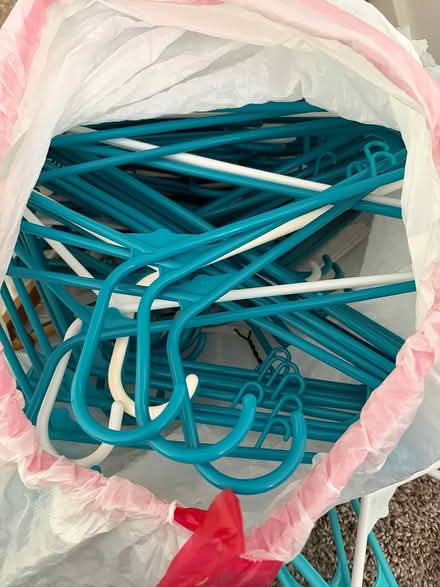Photo of free Plastic hangers (Morgan Hill, downtown) #1