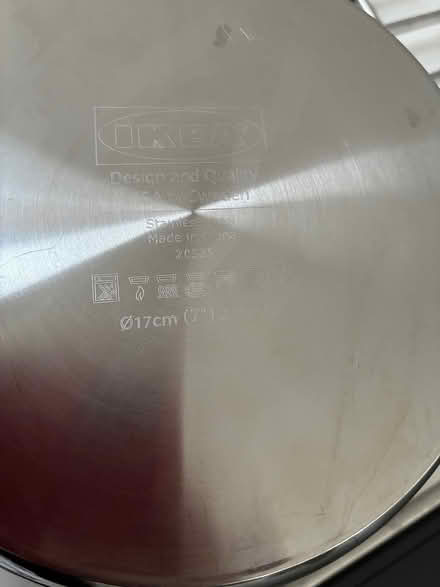 Photo of free 2 stainless saucepans (St Albans AL1) #2