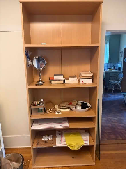 Photo of free Large solid wood book shelf (Berkeley border—near Telegraph) #1