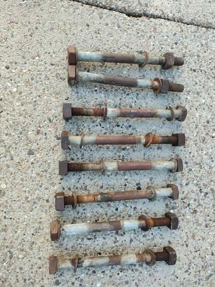 Photo of free 8 large bolts (Burncross S35) #1