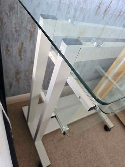Photo of free Small glass computer desk WFH station (Dedworth SL4) #3