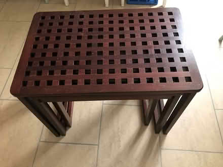 Photo of free Set of three Ikea nesting side/coffee tables (FelixstoweWoodbridgeFreegle CGA IP12) #1