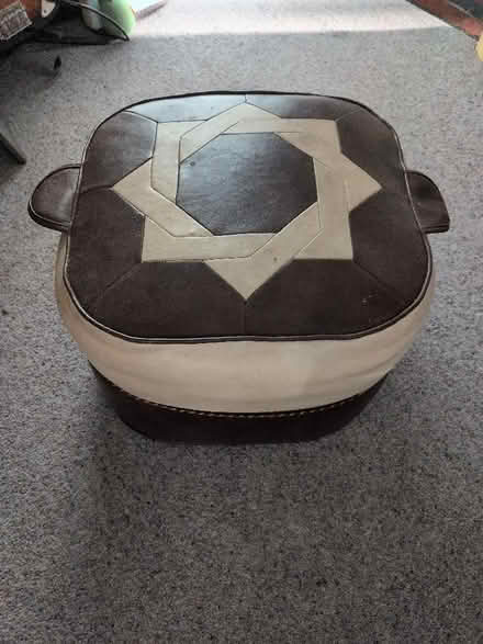 Photo of free Leather pouffe (Leicester Forest East LE3) #1