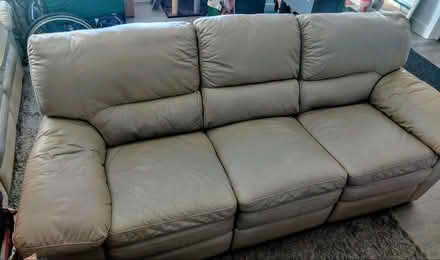 Photo of free Leather 3 Seater Sofa (Clewer Green SL4) #1