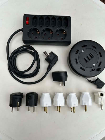 Photo of free German phone extension lead and mains plugs (The Grange Estate SG6) #1