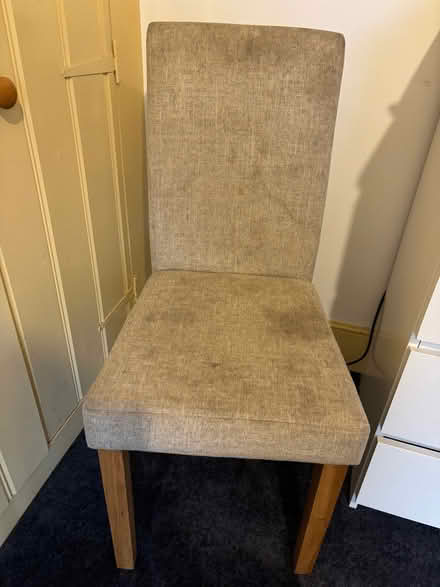 Photo of free 4 matching beige dining chairs (Frogham SP6) #1