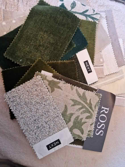 Photo of free Small fabric samples (Juniper Green, EH14) #1