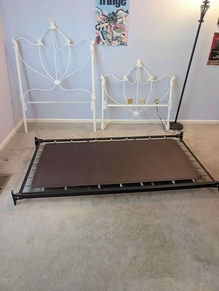 Photo of free Twin headboard, footboard, platform (Cupertino/Saratoga border) #1