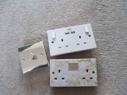 Photo of free Electrical bits: 13A sockets and a single dimmer switch (Innsworth GL3) #1