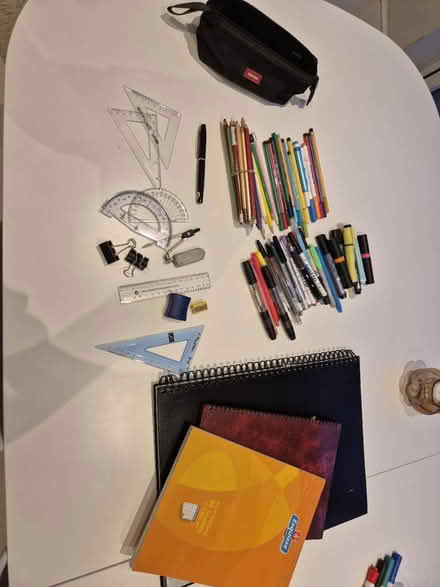 Photo of free Pens, notepads, pencil case etc (Balham SW12) #1