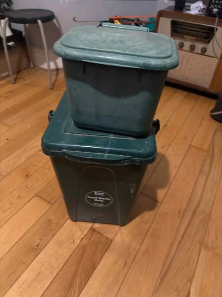 Photo of free Plastic food waste bins (Upton E15) #1