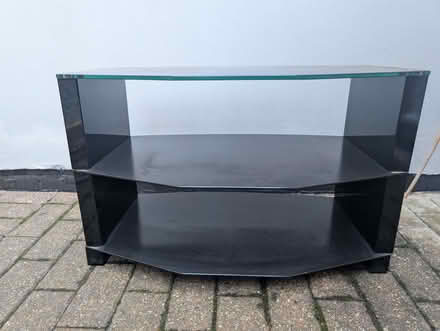 Photo of free 3 Tier black glass TV stand (Old Town TN40) #4