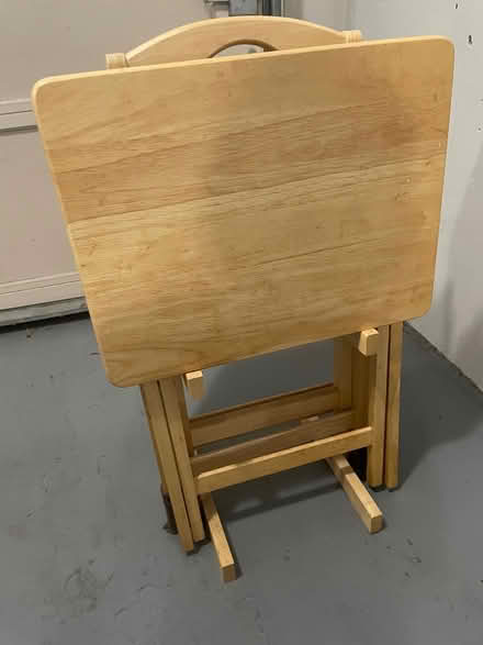 Photo of free Wooden folding tray tables (Downtown Silver Spring) #1