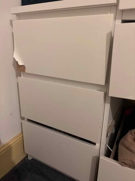 Photo of free White bedroom drawers (Frogham SP6) #3