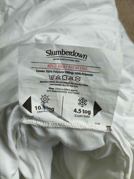 Photo of free King size half and half duvet (Alcester Lanes End B14) #2