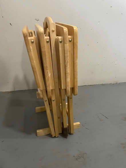 Photo of free Wooden folding tray tables (Downtown Silver Spring) #2