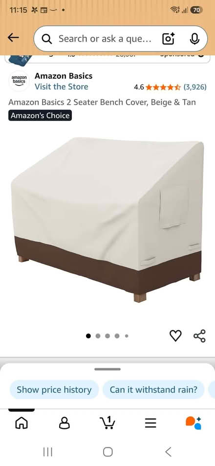 Photo of free 2 seater bench cover (West Totton SO40) #1