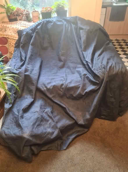 Photo of free Single Blue Patterned Curtain (Greystones S11) #2