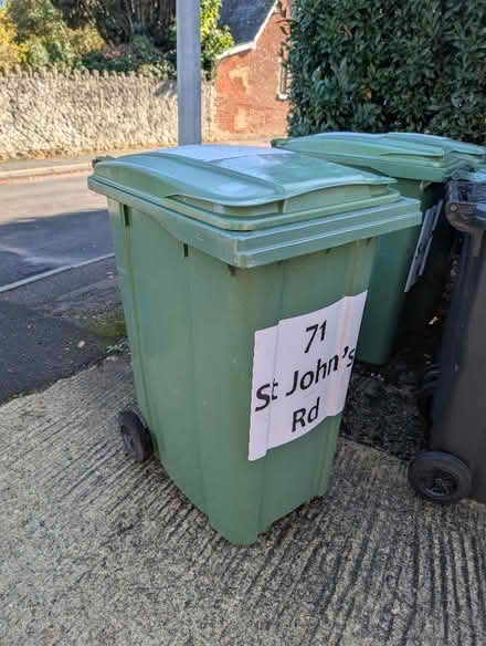 Photo of free 4 green wheelie bins (Bat and Ball TN13) #1