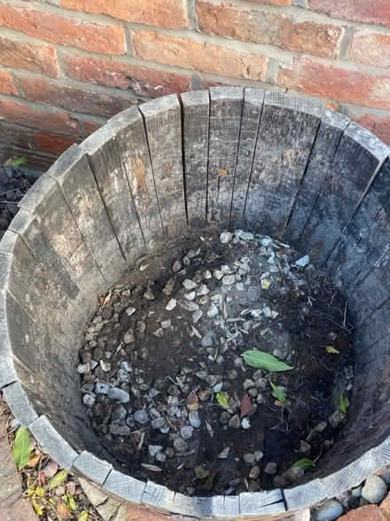 Photo of free Half whisky barrel / plant pot (Asterley SY5) #2