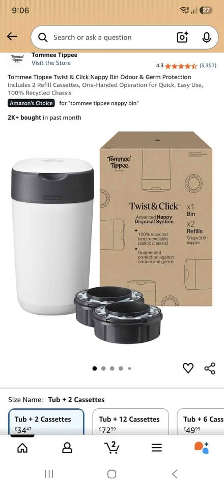 Photo of free Tommee Tippee Twist&Click Nappy Bin (Hertford SG14) #3