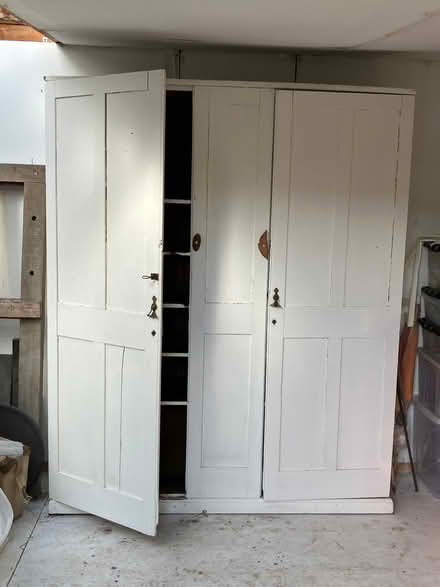 Photo of free White painted old pine cupboard. (Downend GL6) #4