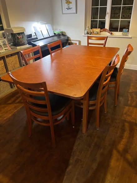 Photo of free Extendable table, 8 chairs, and matching sideboard (Whixley HG5) #1