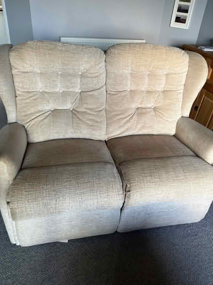 Photo of free Cream 2 seater sofa (Edginswell TQ2) #1