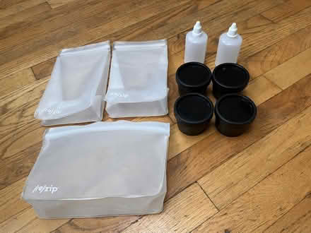 Photo of free Zip bags, squeeze bottles, cups (Porter Square, Cambridge) #1