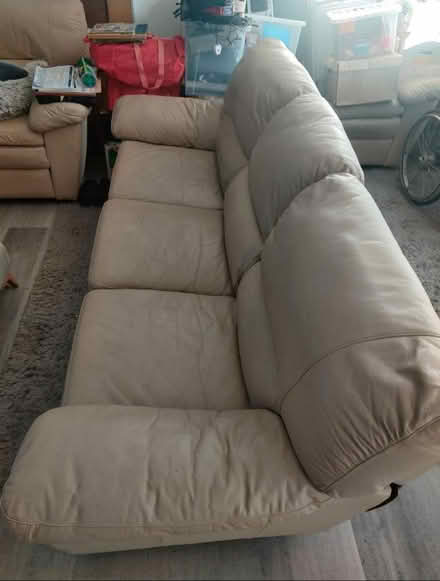 Photo of free Leather 3 Seater Sofa (Clewer Green, Windsor, SL4) #1