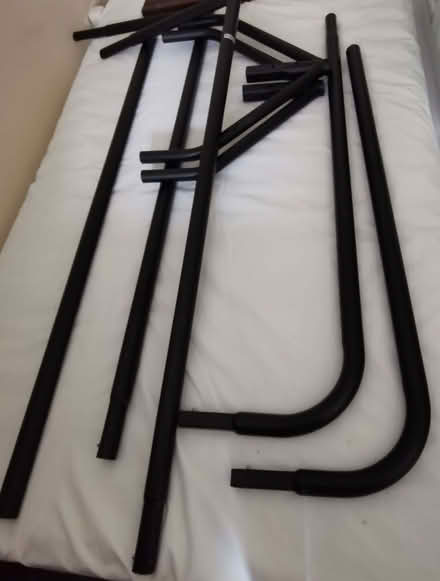 Photo of free Strong clothes rail 6 ft matte black, sturdy Very good (Beaminster DT8) #2