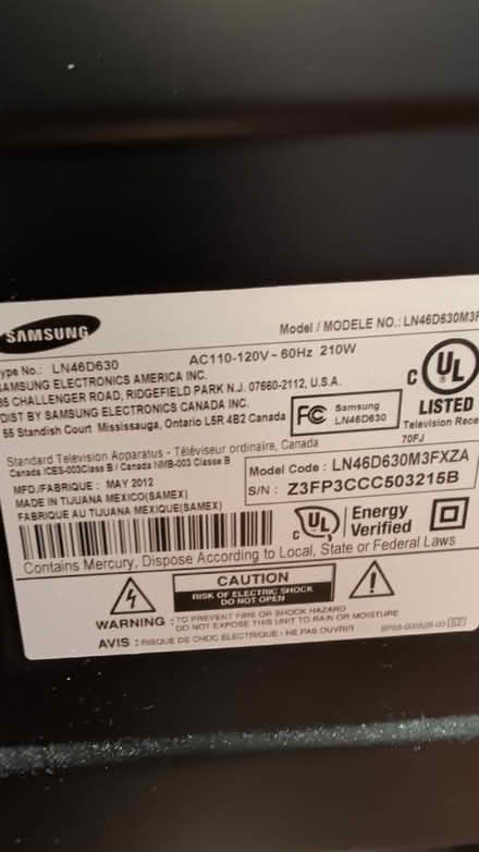 Photo of free Samsung 46" LCD TV (Washington, DC - Dupont Circle) #3