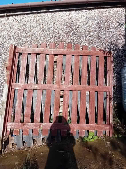 Photo of free 6.x 5.5ft slatted fence panel (Morecambe LA4) #1