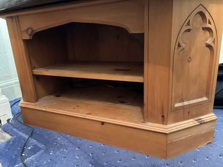 Photo of free Pine sofa, pine TV cabinet and pine/cream fireplace (Albrighton WV7) #2