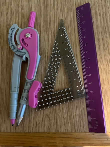 Photo of free School compass , set square & ruler (High Wycombe, HP13) #1