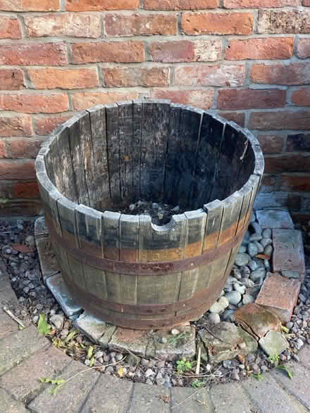 Photo of free Half whisky barrel / plant pot (Asterley SY5) #1