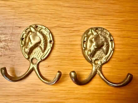 Photo of free Brass coat hooks (Great Maplestead CO9) #1