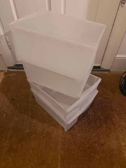 Photo of free Plastic storage boxes / draws (Upton E15) #1