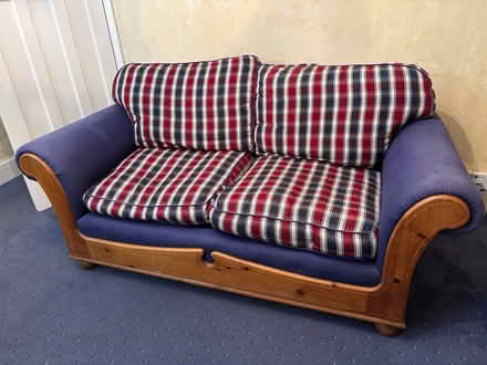 Photo of free Pine sofa, pine TV cabinet and pine/cream fireplace (Albrighton WV7) #1