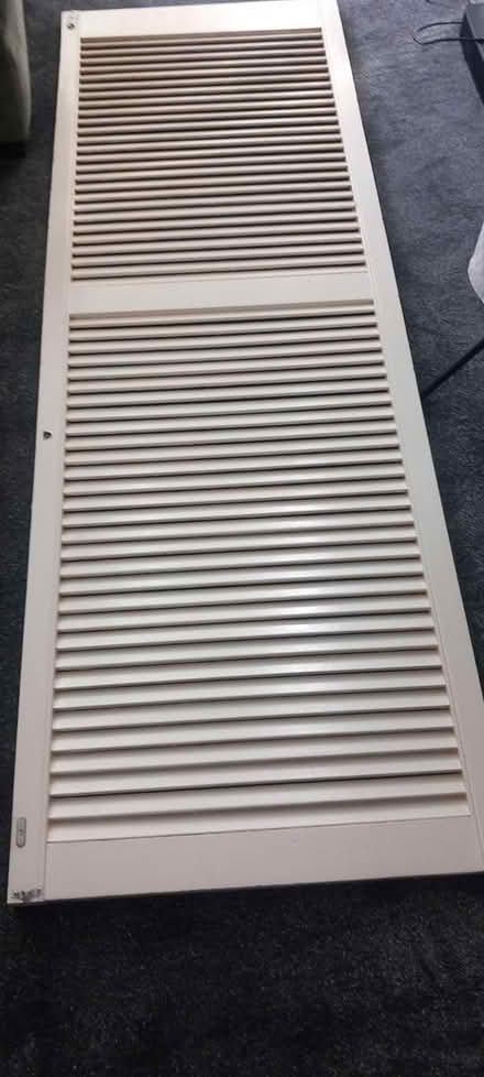 Photo of free Pair of pine Louvre cupboard doors (Plumstead Common SE18) #1