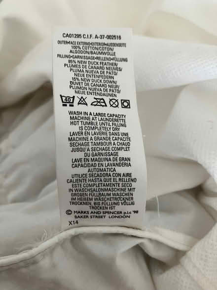 Photo of free 13.5 Tog Single Feather Duvet And Allergy Cover (Weston-super-Mare BS23) #4