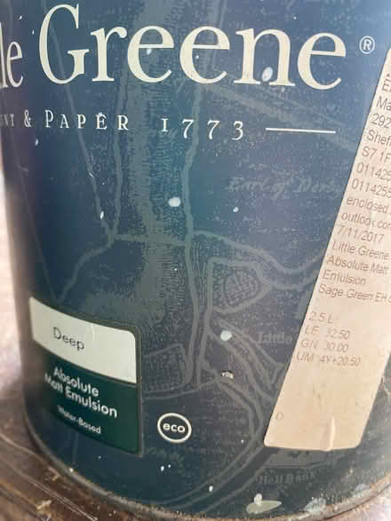 Photo of free Tins of Little Greene Absolute Emulsion (Lodge Moor S10) #2
