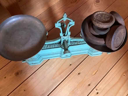 Photo of free Antique weighing scales plus weights (Cotteridge B30) #1
