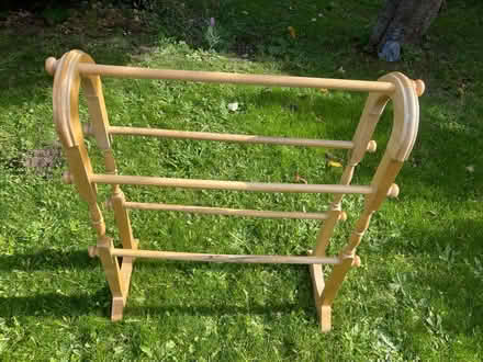 Photo of free Vintage Pine Stow Green Wooden Towel rail (Rustington BN16) #1