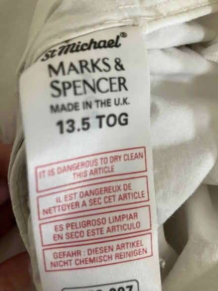 Photo of free 13.5 Tog Single Feather Duvet And Allergy Cover (Weston-super-Mare BS23) #3
