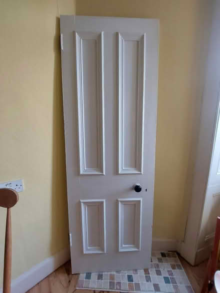 Photo of free Wooden door painted white (Meadowbank, EH8) #1